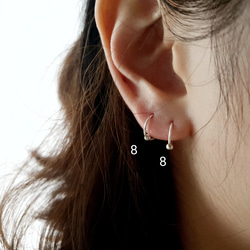 SV925 珠珠細緻小圈耳環 洗澡睡覺不用拆 第二耳洞 耳骨圈 第7張的照片