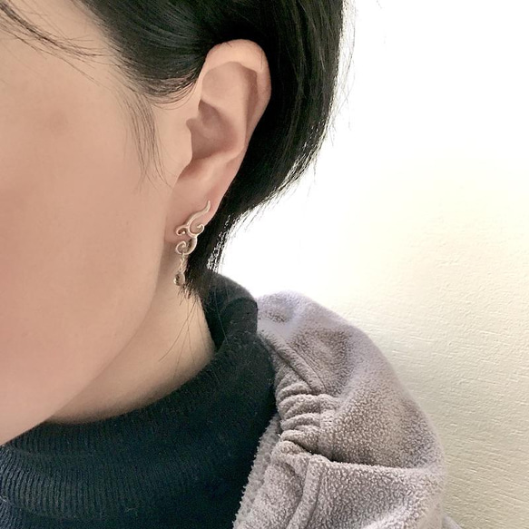 【受注制作】唐草（ピアス） 3枚目の画像