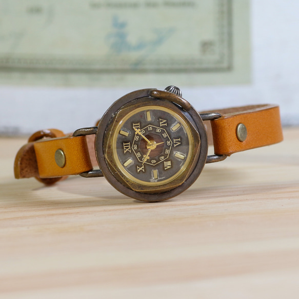 木錶盤WB-007 S尺寸MADE IN JAPAN手工手錶watch木皮革 第1張的照片