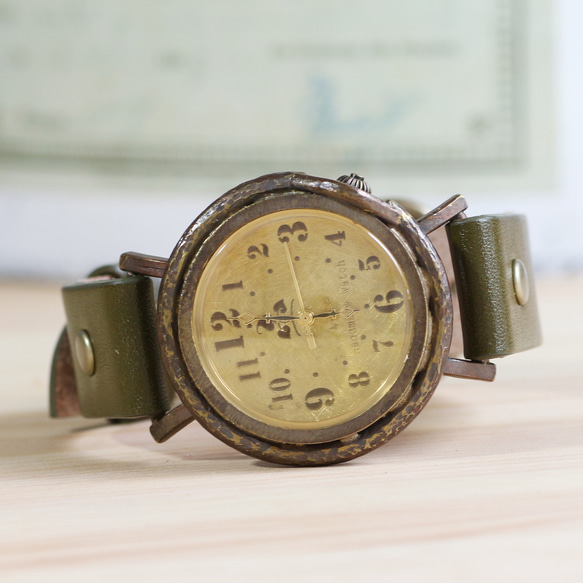 手工手錶對安排WB-013 S / M尺寸MADE IN JAPAN To木皮革 第3張的照片