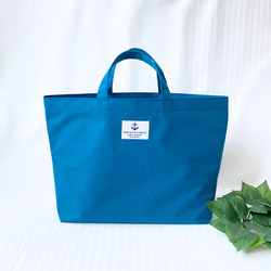 ANTFPRMA青緑色ビーズトートバッグ ファスナー付きトートバッグ(青緑) レッスンバッグ ナイロン製 防水