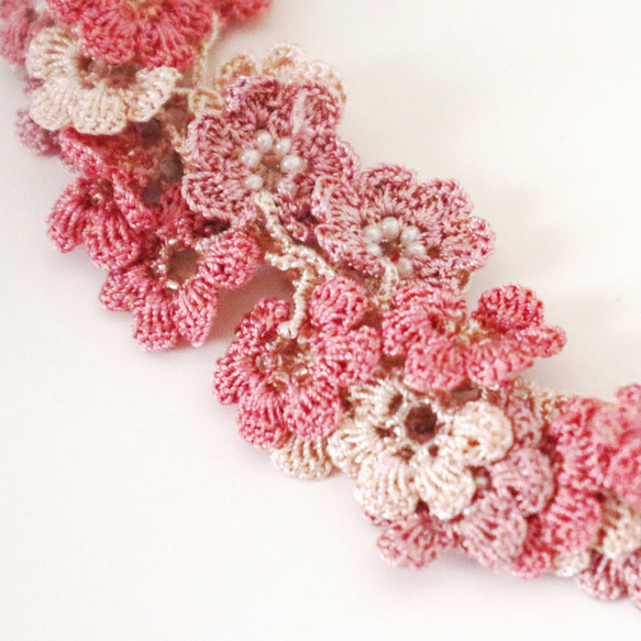 OYA crochet necklace [Bijou MARY] Very Berry, Strawberry 第4張的照片