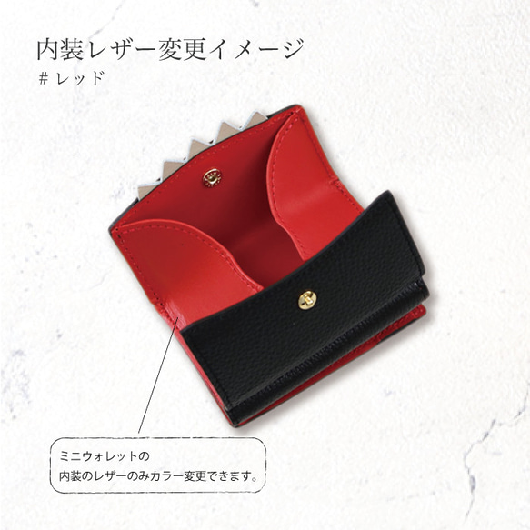 [金屬箔迷你皮夾/全3色] 簡約可愛，小巧緊湊的三折皮夾[全3色] 第18張的照片
