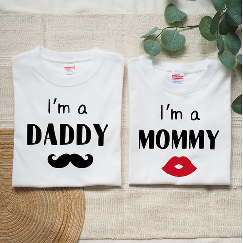 ひげ＆リップ マタニティーTシャツ セット （ 名入れTシャツ