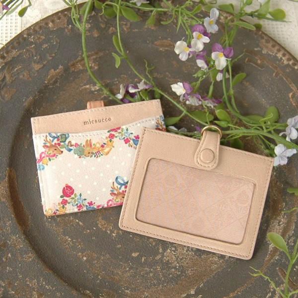 【復刻】＊3日以内発送＊手触りやわらか♪絵本みたいなIDケース〈ベージュ〉Fairy　MH0717