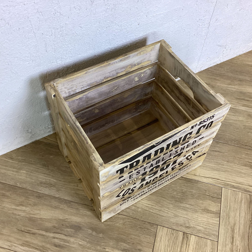 ビンテージ調 ウッドボックス 木箱 収納箱 ダメージ仕上 M EKO123