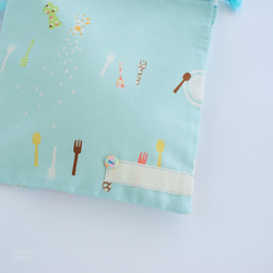 ごきげんhanautaの給食袋(フック用紐付き）：選べる2色 12枚目の画像