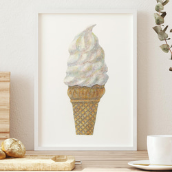 絵画 ソフトクリーム、アート、インテリア b2a1b3584223cce49cc701069b33f1