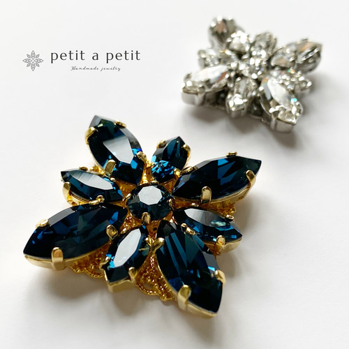 スワロフスキー®︎ 帯留め clématite【クリスタル】 帯留め petit a