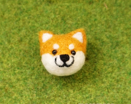 受注制作作品】フェルティングリング・柴犬（赤））☆羊毛フェルト