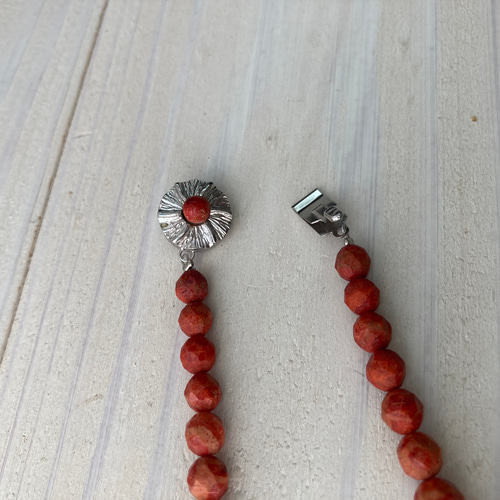 イソバナサンゴのネックレス.sv.シンプル1連 ネックレス・ペンダント