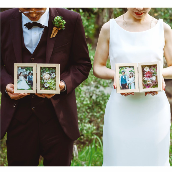 【両親への感謝状】　フルール　フラワーフォトボックス 【Sサイズ】　贈呈品 結婚式 両親 ウェディング プレゼント 4枚目の画像