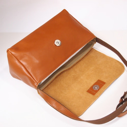 ★手工製作★日本製造★真皮★磨砂皮・做舊★翻蓋・斜挎包★駝色★錢包手拿包★ 第10張的照片