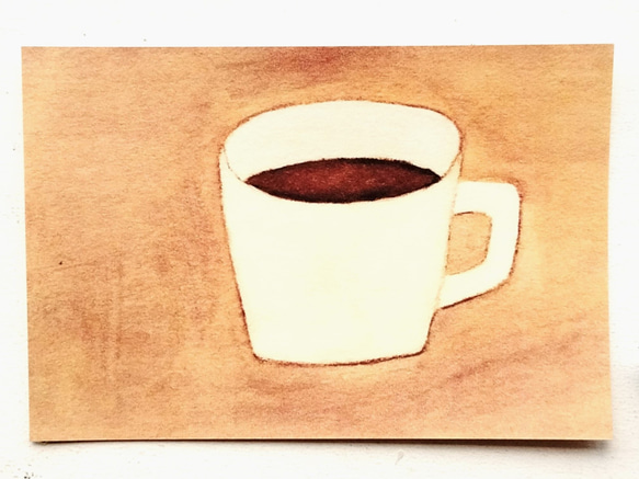 ①「コーヒータイム」ポストカード※同柄3枚 1枚目の画像