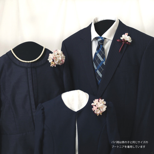 再販＊親子ペア2個セット＊ママと女の子の桜コサージュ*大人