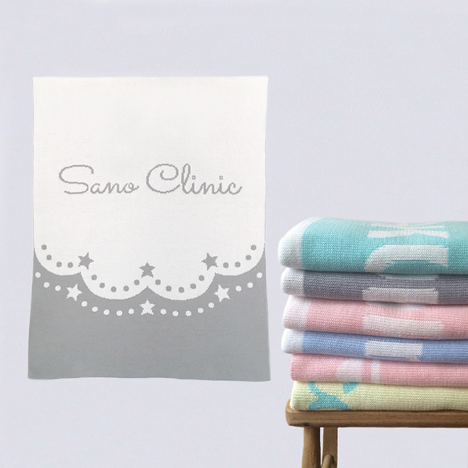 名入れブランケット・ ドイリー /レギュラーサイズ・出産祝い　ギフト　ニット