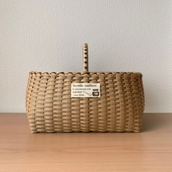 アタ 伝統工芸 アタ製品 蓋つき つぼ型 バスケット カゴ 収納 タオル