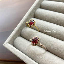 ヨーロピアン・アンティーク調リング〜ロードライトガーネット