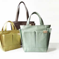 ポケットたくさん！すっきり収納トート｜ハンドメイド、手作り通販