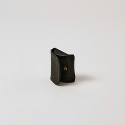 【極小サイズ】Tiny Coin Case / BLACK *レザーコインケース*小さい小銭入れ*プエブロ 1枚目の画像