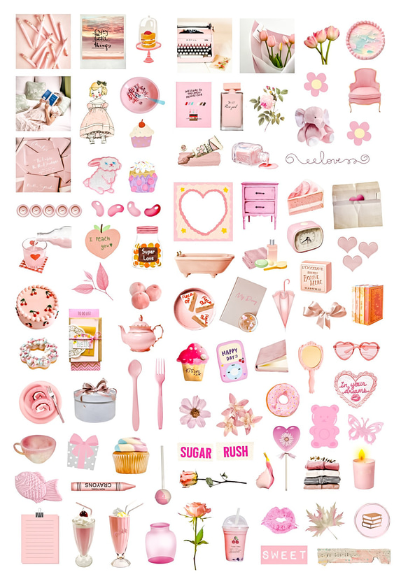 フレークシール　☆ Pink Market (ﾋﾟﾝｸﾏｰｹｯﾄ）☆ 2枚目の画像