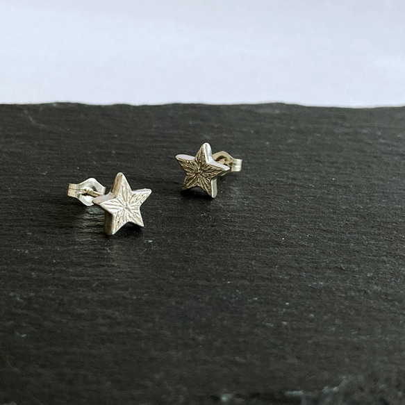 凛と輝く1つ星ピアス【star pierce(sv)】 5枚目の画像