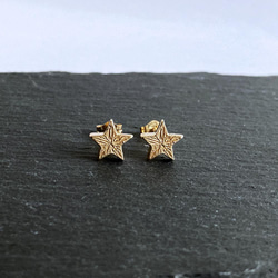 凛と輝く1つ星ピアス【star pierce(gd)】 5枚目の画像