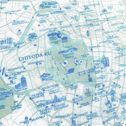 大好きな街を身に着ける。　マップスカーフ　東京お散歩猫マップ 3枚目の画像