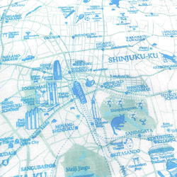 大好きな街を身に着ける。　マップスカーフ　東京お散歩猫マップ 4枚目の画像