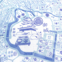 大好きな街を身に着ける。　マップスカーフ　江戸食通猫マップ 3枚目の画像