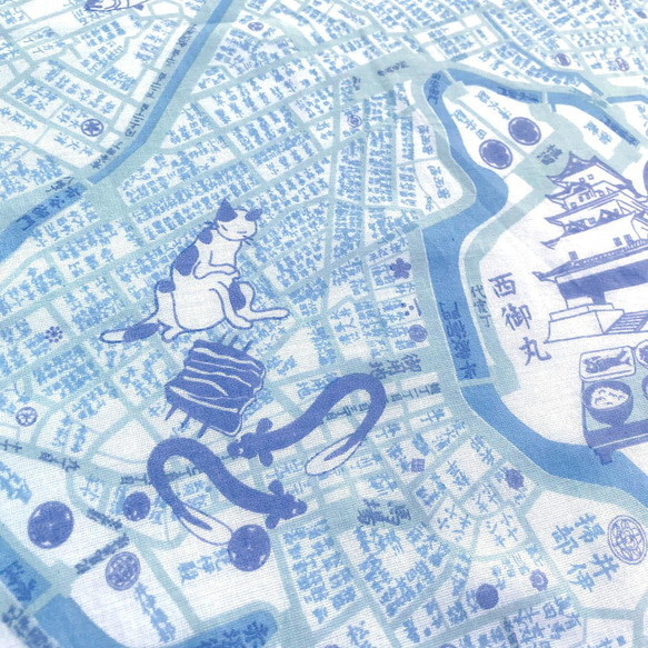 穿上你最喜歡的城市。地圖圍巾江戶美食貓地圖 第5張的照片