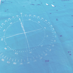 大好きな海を身に着けよう。マップスカーフ　江の島・逗子・葉山・長者が崎海図 『晴れやかブルー2024』 6枚目の画像