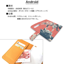 4月の誕生花の手帳型スマホケース【サクラ】 iPhone Android対応 6枚目の画像