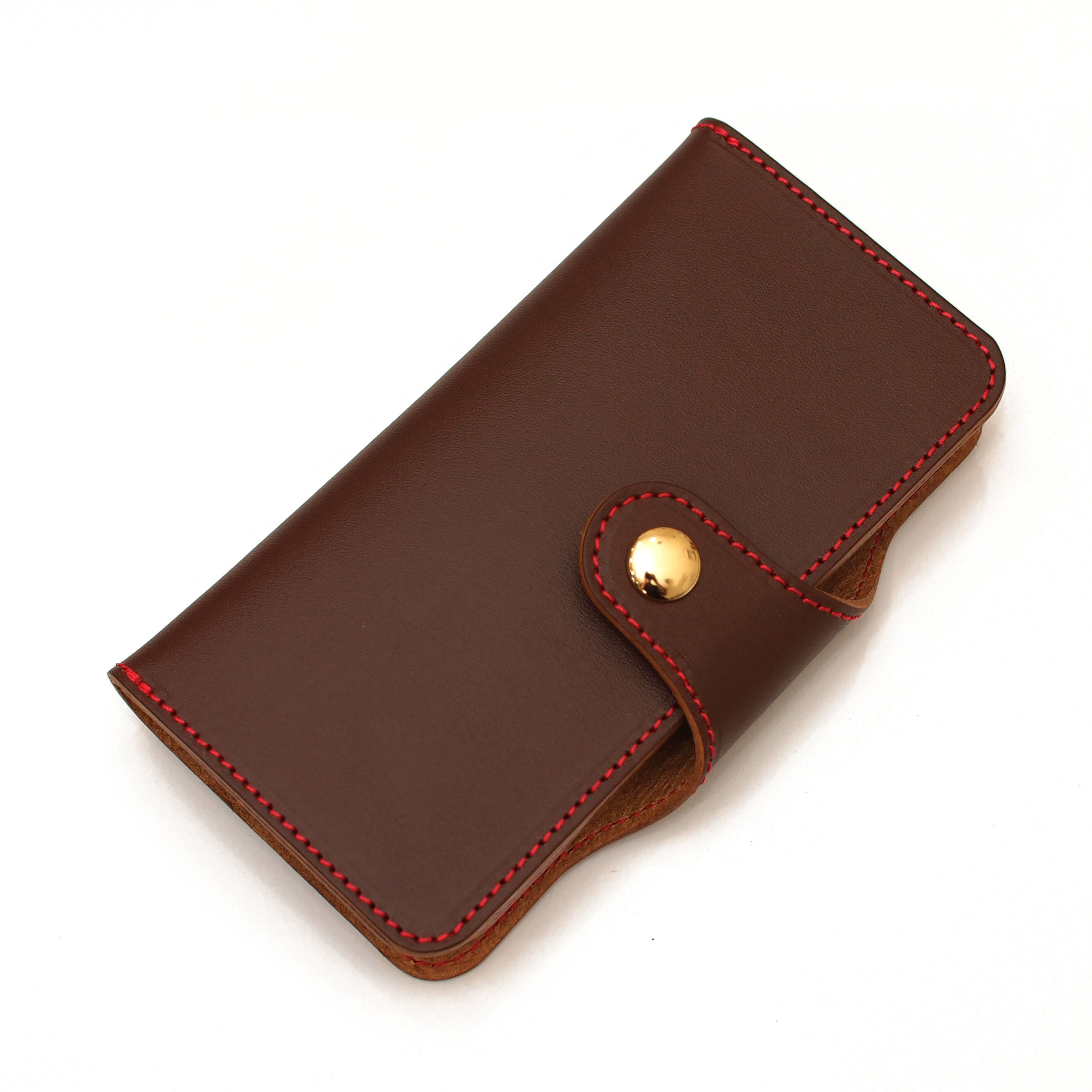 ほぼ全機種製作 ロールキャベツスマホケース【姫路レザーチョコ牛革】OM-600