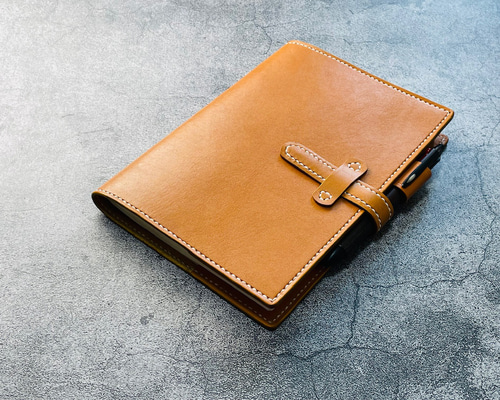 ご確認用 ヌメ革キャメル A5スリム 手帳カバー 牛革 A5 ジブン手帳 カバー 本革 （A5スリム） 【素ヌメ革】 ジブン手帳