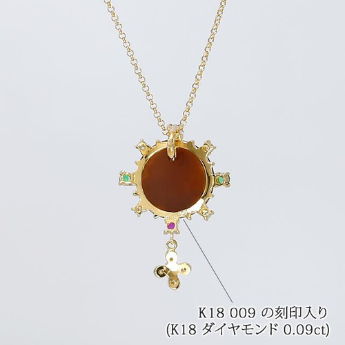 K18YG シェルカメオ ペンダントネックレス 41539-180 ネックレス