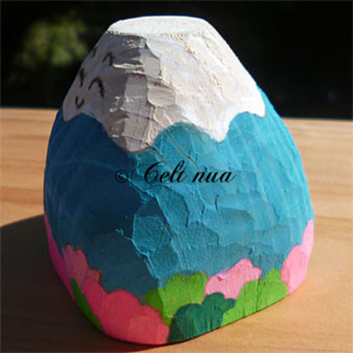 春の富士山木彫り 桜の富士山「桜富士」 その他置物 ケルティン 通販