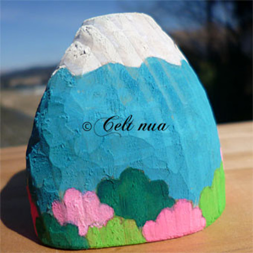 春の富士山木彫り 桜の富士山「桜富士」 その他置物 ケルティン 通販