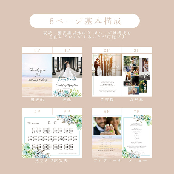 PB002 / Joli【ジョリ】【サンプル】結婚式 プロフィールブック 2枚目の画像