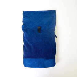卷頂背包 / 靛藍 / mikawa 棉 sashiko weave 第5張的照片