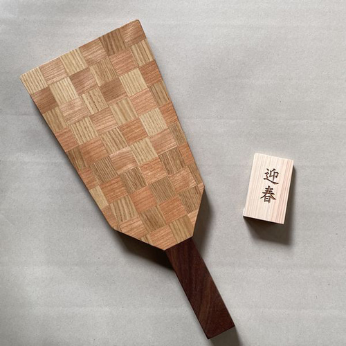 羽子板 オブジェ｜全3種類 はごいた 正月 雛祭り ひなまつり 寄木