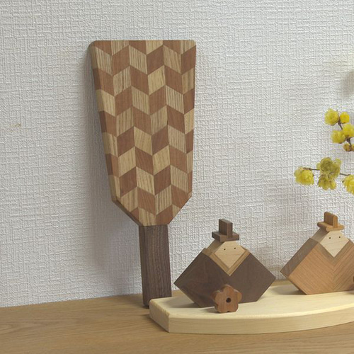 羽子板 オブジェ｜全3種類 はごいた 正月 雛祭り ひなまつり 寄木