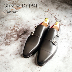 GIA No.34 "Cantare" クラシコ調ダブルモンクストラップ／受注生産品（納期60日）／グッドイヤーウェルト 9枚目の画像