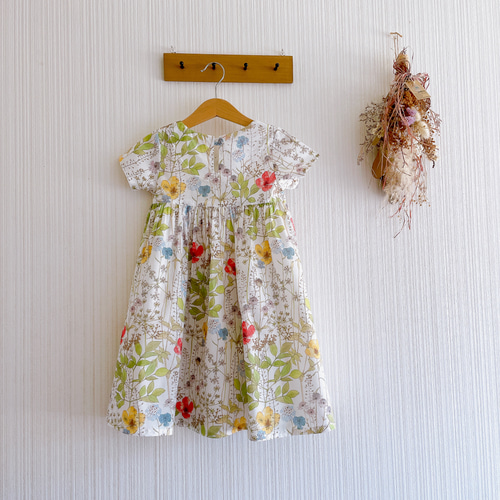 ハンドメイド リバティ生地使用 イルマ 落ち着いたピンク ワンピース ハンドメイド リバティ生地使用 イルマ 落ち着いたピンク ワンピース