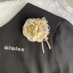 コサージュベージュラナン　卒業式　入学式　卒園式　入園式　結婚式　七五三 3枚目の画像