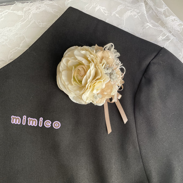 コサージュベージュラナン　卒業式　入学式　卒園式　入園式　結婚式　七五三 3枚目の画像
