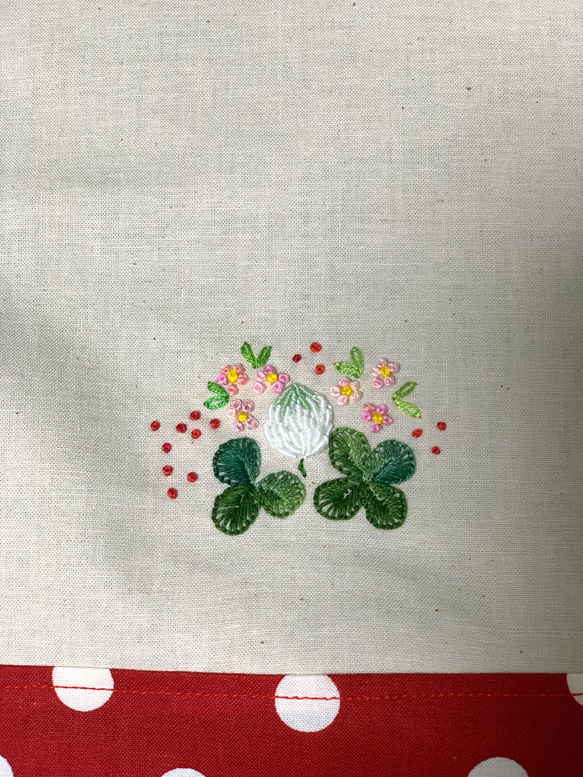 チョコッと刺繍入りの巾着三点セット。 10枚目の画像