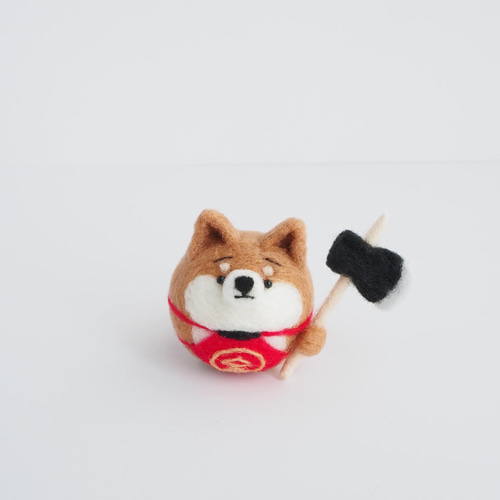 羊毛フェルト トイプードル金太郎 端午の節句飾り 羊毛フェルト トイ