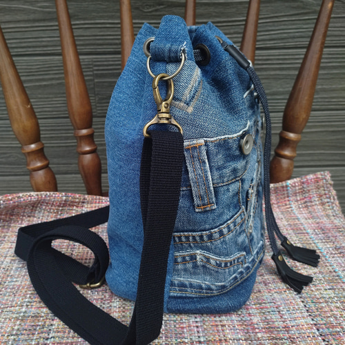 デニムリメイクバック（M）No.731☆ショルダーバッグ デニムリメイク トートバッグ #デニムリメイク #トートバッグ