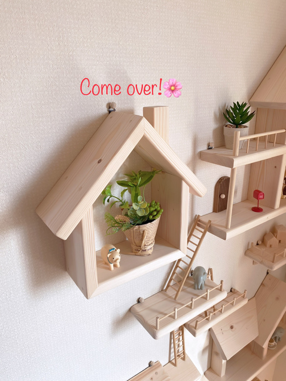 エジプト工芸木製家具・壁掛け飾り棚シェルフ・マシャラビア